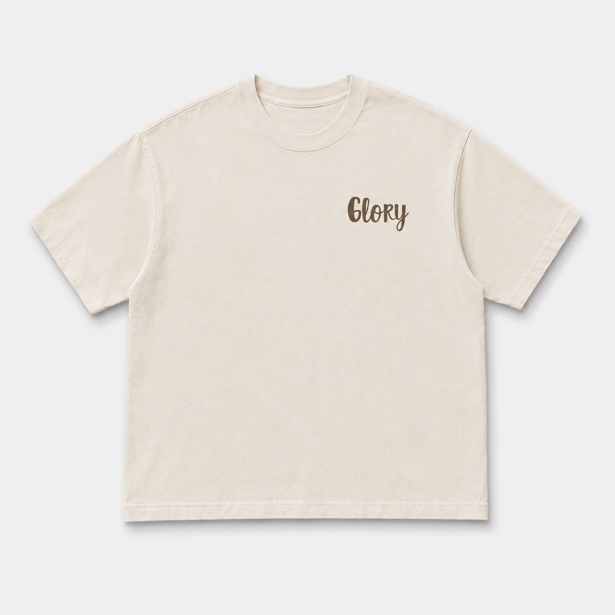 Cross My Heart — Glory Tee — Bone Front